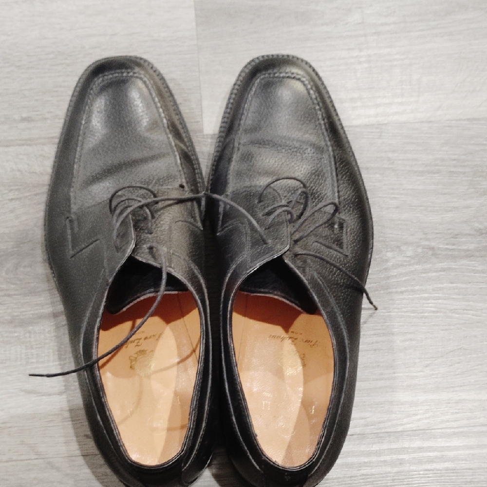 C Black Leather Men's Loafers